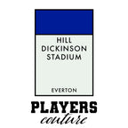 Everton t-shirt – white men's t-shirt with black Everton letters and Players Couture logo on the chest
