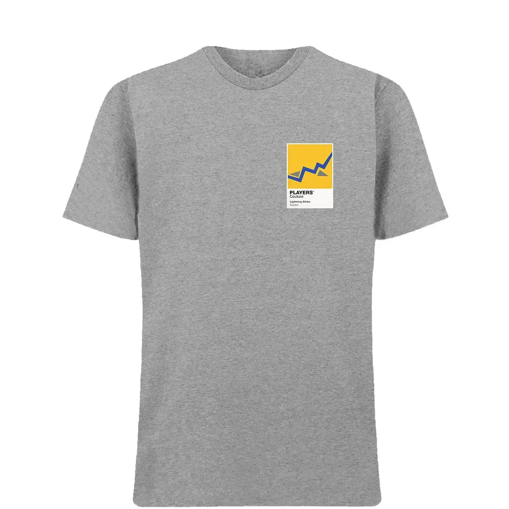 Everton Grey 95 t-shirt – yellow men's t-shirt featuring the Everton Grey 95 Players Couture logo