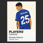 Exequiel Palacios Ipswich Town black Icon Frame artwork detail