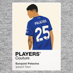 Exequiel Palacios Ipswich Town grey Icon Frame artwork detail