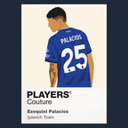 Exequiel Palacios Ipswich Town navy Icon Frame artwork detail