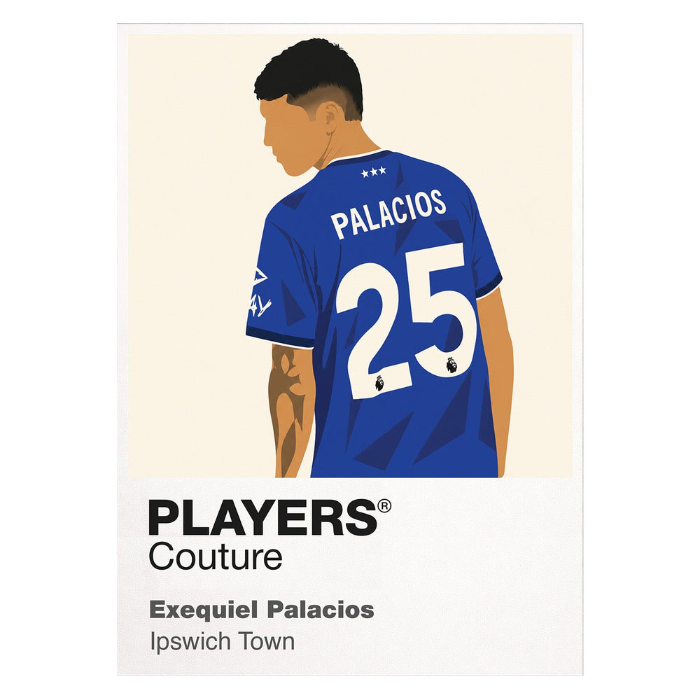 Exequiel Palacios Ipswich Town white Icon Frame artwork detail