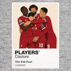 Fab Four Red Liverpool Men's Hoodie - Grey