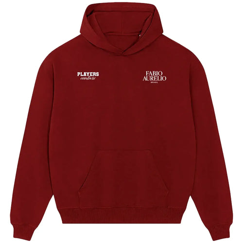 Fabio Aurelio hoodie – red men's hoodie featuring the Fabio Aurelio Players Couture logo