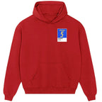 Fabio Cannavaro 5 Football hoodie – red men's hoodie featuring the Fabio Cannavaro 5 Football Players Couture logo