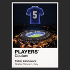 Fabio Cannavaro Italy Icons in Lights Frame artwork in black