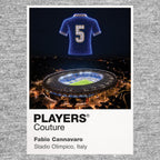 Fabio Cannavaro Italy Icons in Lights Frame artwork in grey
