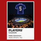 Fabio Cannavaro Italy Icons in Lights Frame artwork in red