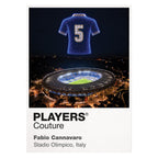 Fabio Cannavaro Italy Icons in Lights Frame artwork in white