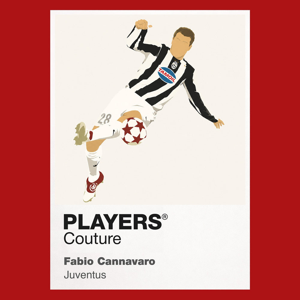 Fabio Cannavaro Juventus red Icon Frame artwork detail