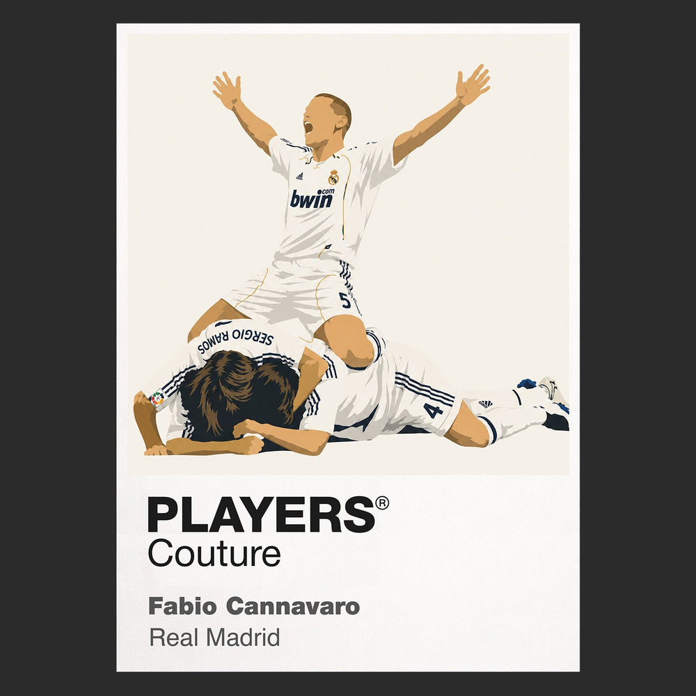 Fabio Cannavaro Real Madrid black Icon Frame artwork detail