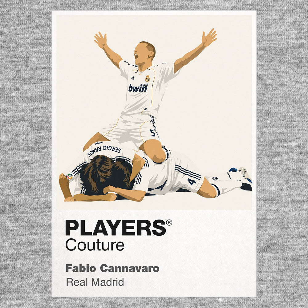 Fabio Cannavaro Real Madrid grey Icon Frame artwork detail