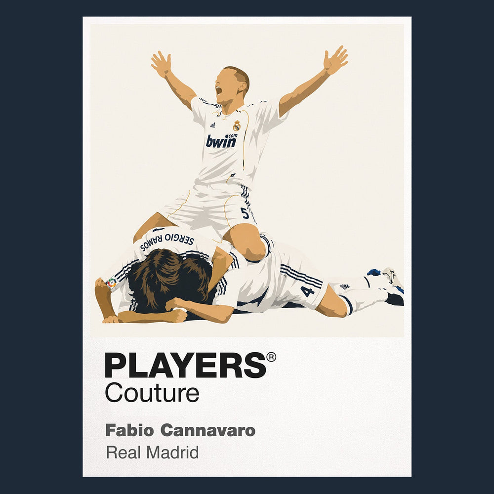 Fabio Cannavaro Real Madrid navy Icon Frame artwork detail