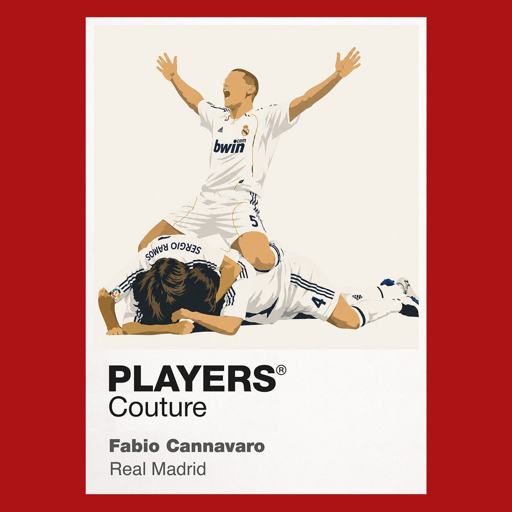 Fabio Cannavaro Real Madrid red Icon Frame artwork detail