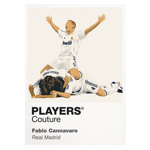 Fabio Cannavaro Real Madrid white Icon Frame artwork detail