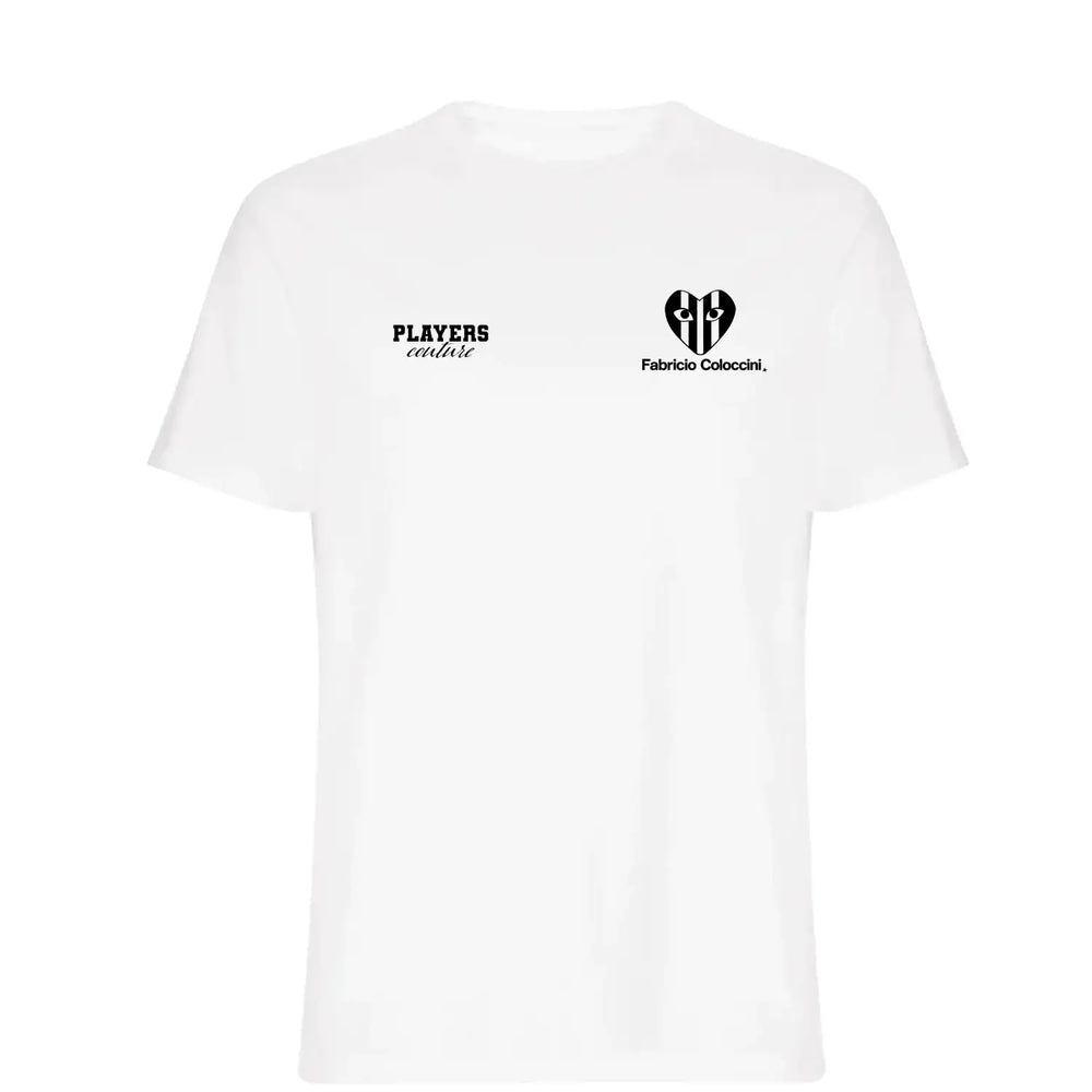 Fabricio Coloccini Logo Players Couture Mens T-Shirt - White / S | AC Milan, Argentina, Atletico Madrid, Boca Juniors, Deportivo La Coruna, Fashion Collection, Football, Men's, Newcastle United, T-Shirts, Volume 1