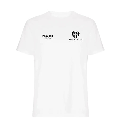 Fabricio Coloccini t-shirt – white men's t-shirt featuring the Fabricio Coloccini Players Couture logo