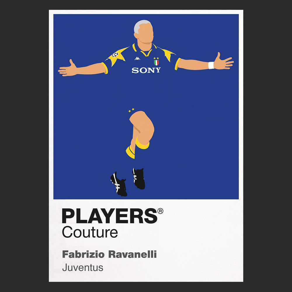 Fabrizio Ravanelli Juventus away Icon Frame artwork in black