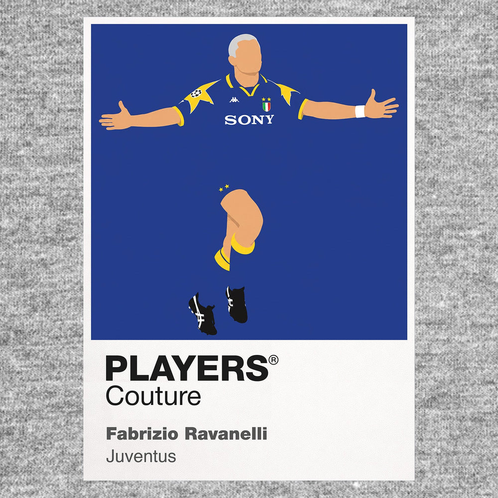 Fabrizio Ravanelli Juventus away Icon Frame artwork in grey