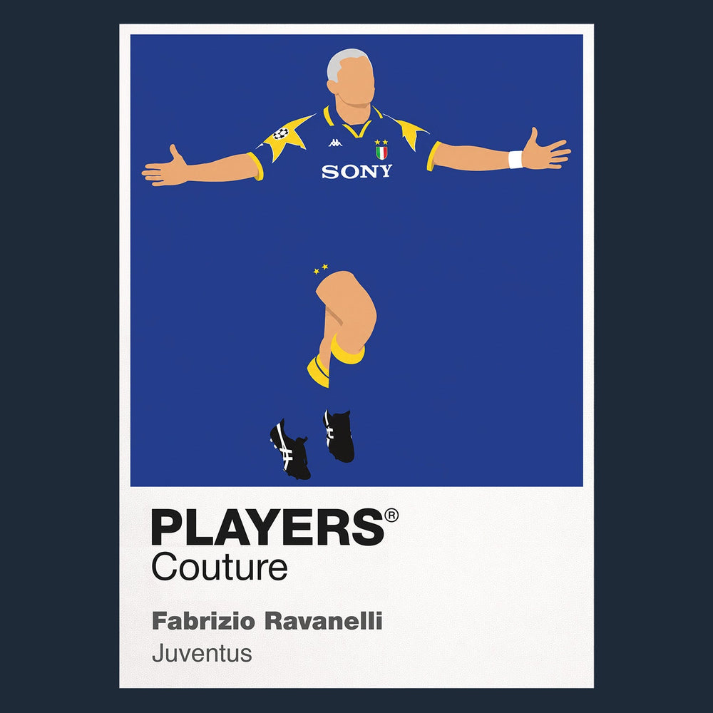 Fabrizio Ravanelli Juventus away Icon Frame artwork in navy