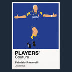 Fabrizio Ravanelli Juventus away Icon Frame artwork in navy