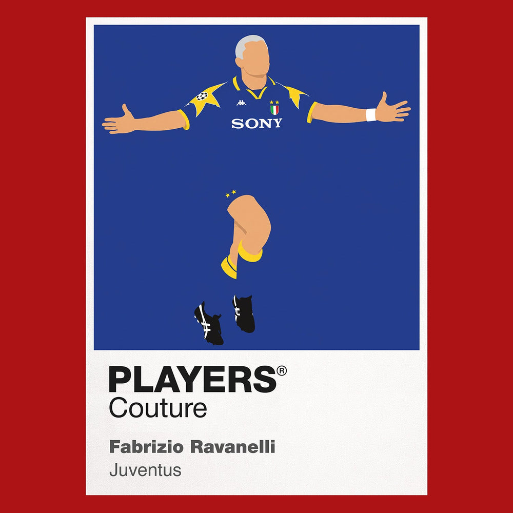 Fabrizio Ravanelli Juventus away Icon Frame artwork in red