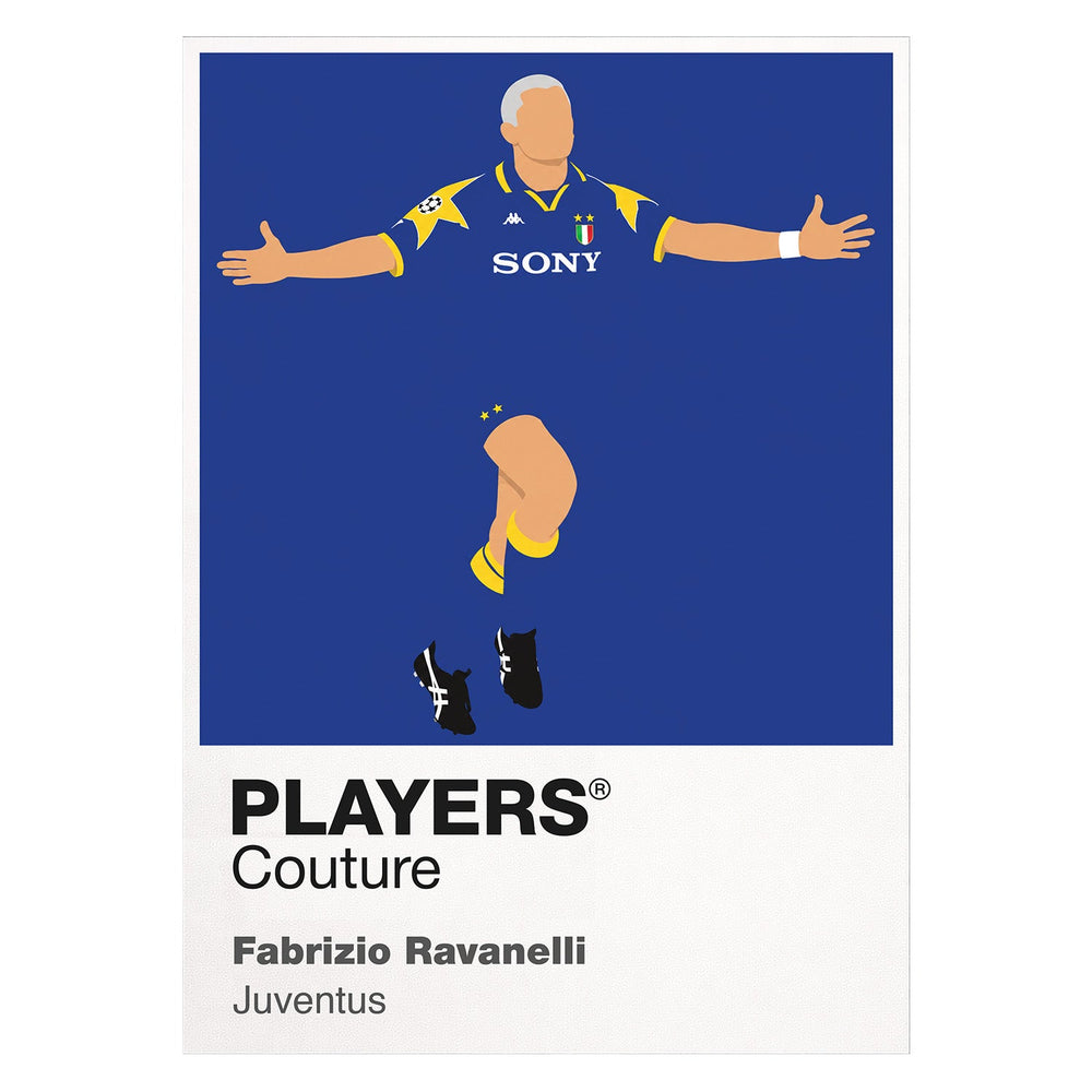 Fabrizio Ravanelli Juventus away Icon Frame artwork on white