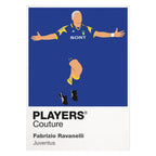 Fabrizio Ravanelli Juventus away Icon Frame artwork on white