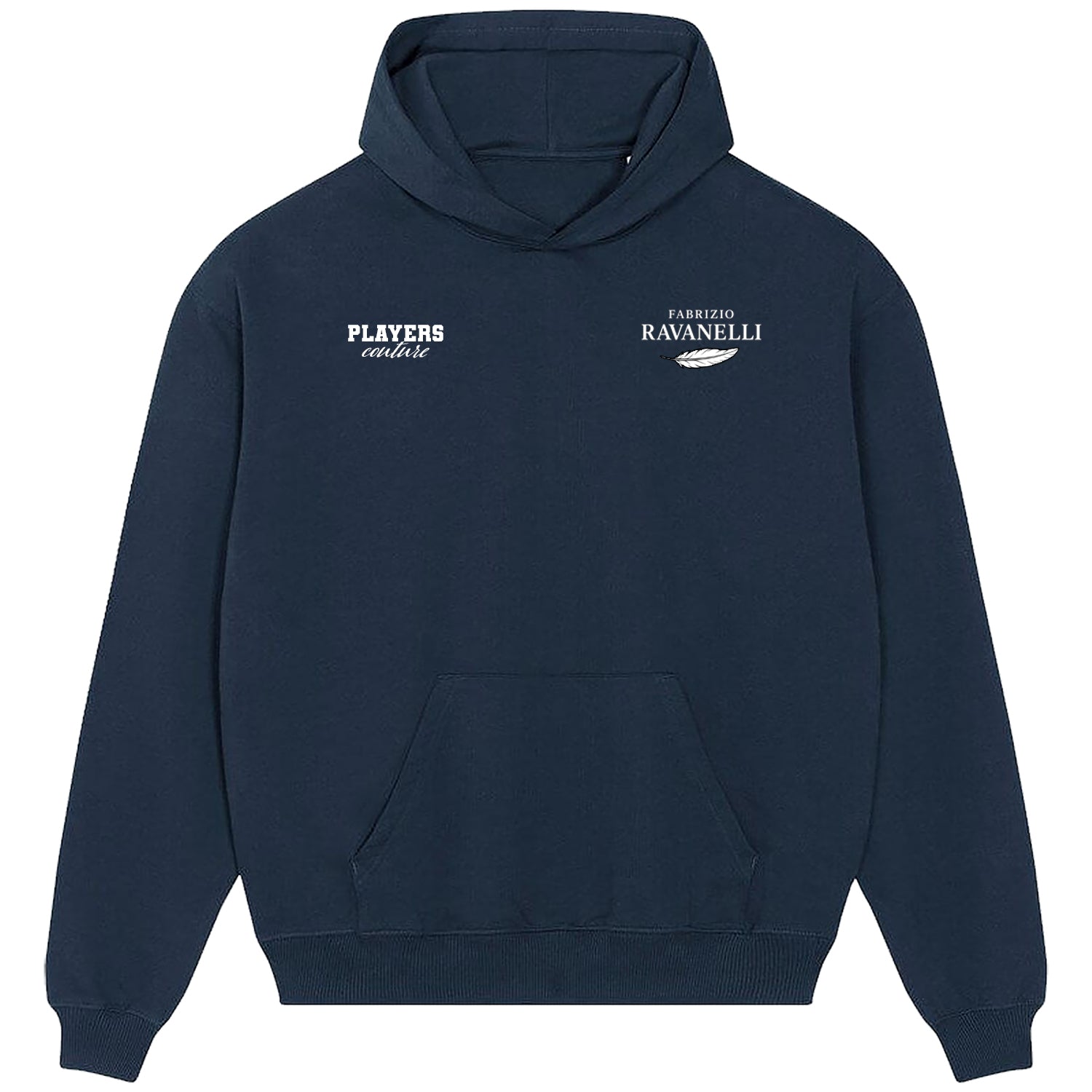 Fabrizio Ravanelli Logo Players Couture Men's Casual Hoodie Navy