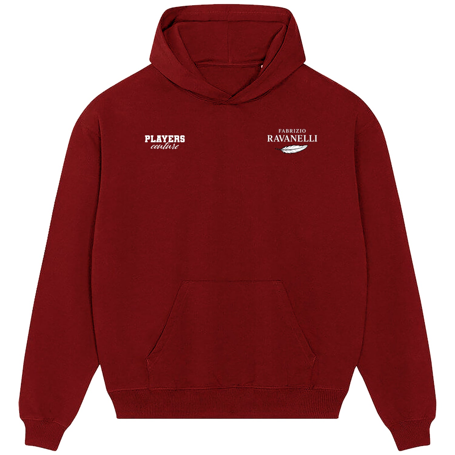 Fabrizio Ravanelli Logo Players Couture Men's Casual Hoodie Red