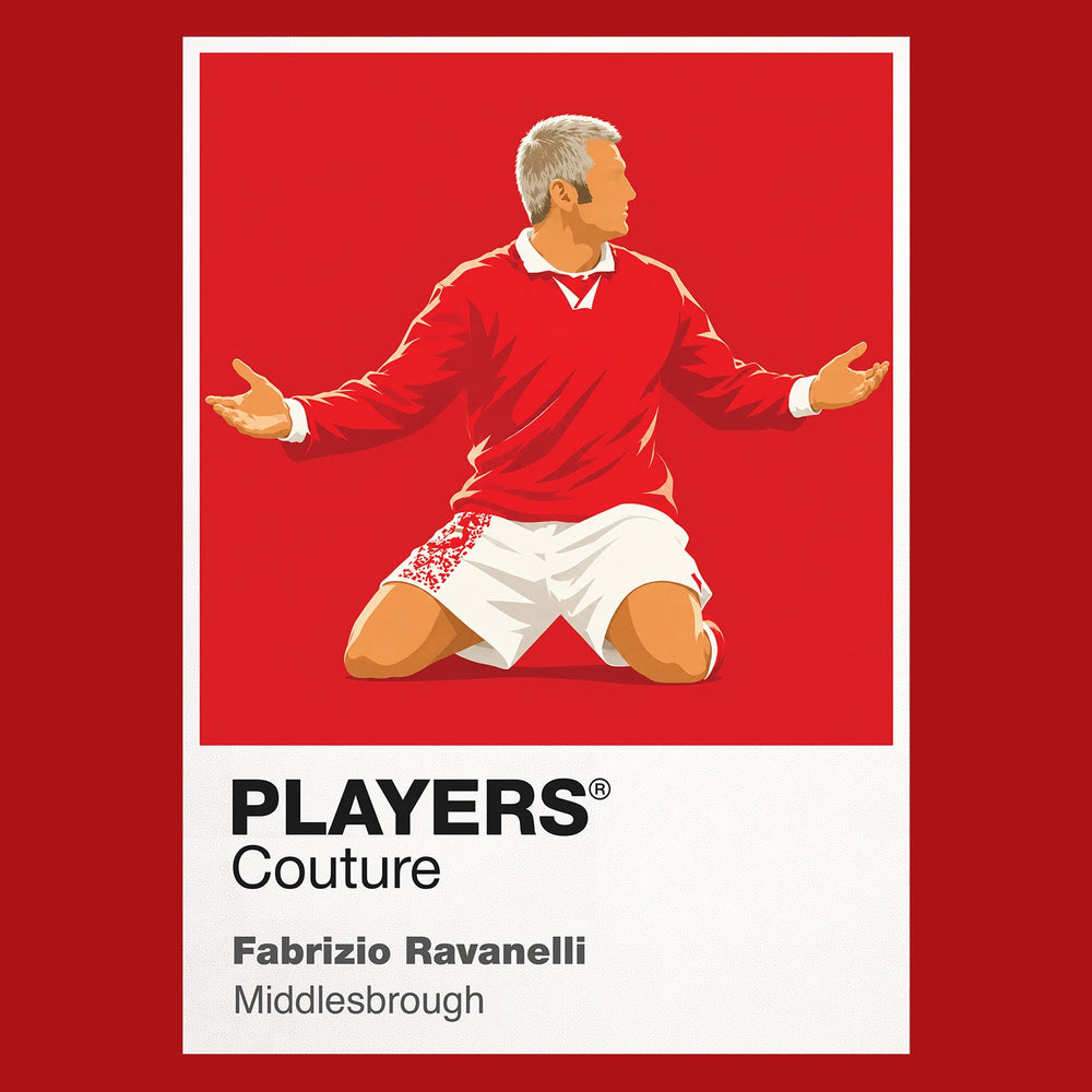 Fabrizio Ravanelli Middlesbrough Icon Frame Men's Hoodie — Red Artwork