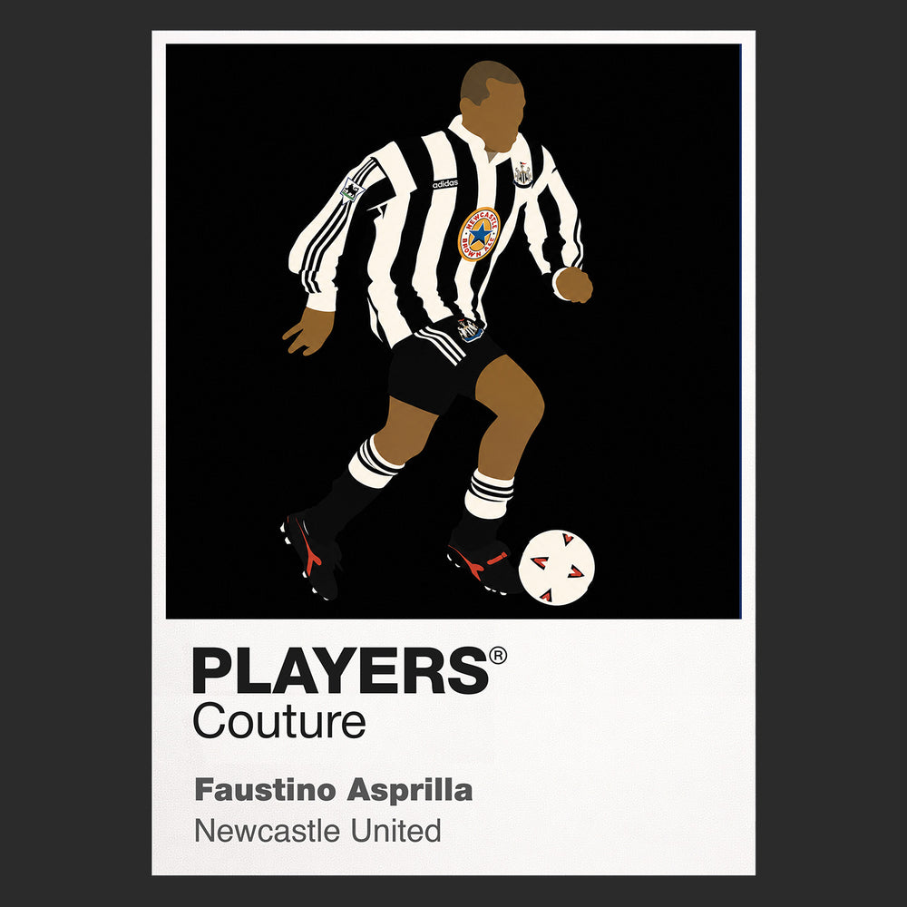 Faustino Asprilla Newcastle United Icon Frame — Black
