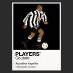 Faustino Asprilla Newcastle United Icon Frame — Black