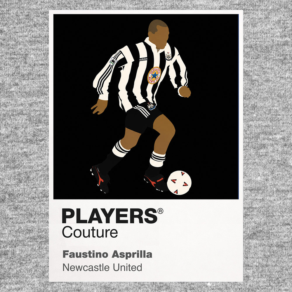 Faustino Asprilla Newcastle United Icon Frame — Gray