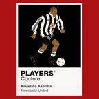 Faustino Asprilla Newcastle United Icon Frame — Red