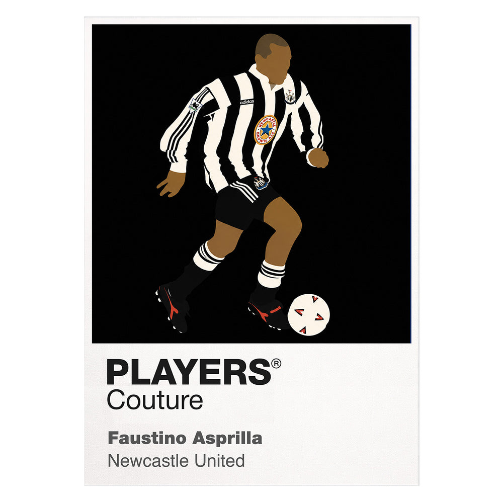Faustino Asprilla Newcastle United Icon Frame — White
