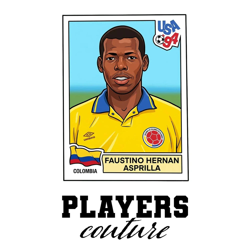 Faustino Asprilla World Cup Sticker Kids Hoodie – faustino asprilla white Players Couture design