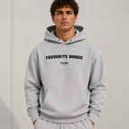 favourite-hoodie name-print hoodie - grey