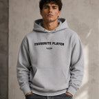favourite-player name-print hoodie - grey