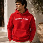 favourite-player name-print hoodie - red