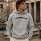favourite-position name-print hoodie - grey