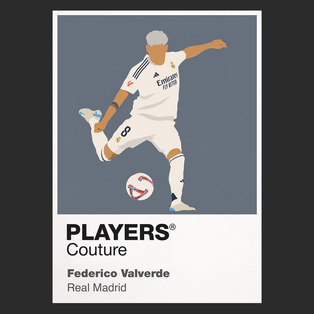 Federico Valverde Real Madrid Icon Frame Men's Hoodie — Black Artwork