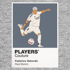 Federico Valverde Real Madrid Icon Frame Kids T-Shirt — Gray Artwork