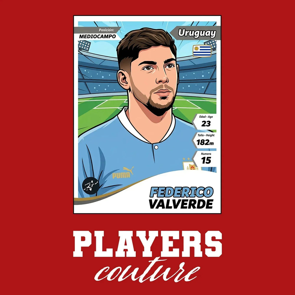 Federico Valverde World Cup Sticker Kids T-Shirt – federico valverde red Players Couture design