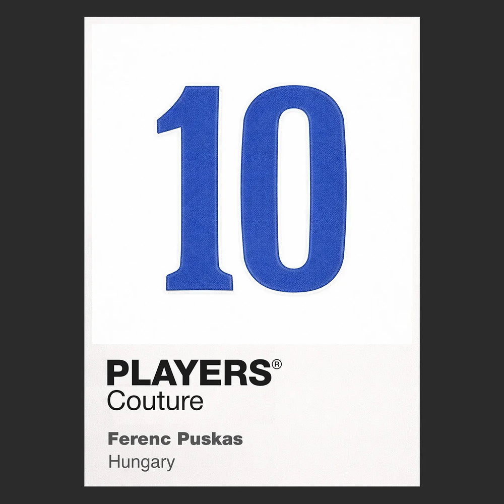 Ferenc Puskas 10 Football Shirt Frame Men's Hoodie – black close-up detail shot of the Ferenc Puskas 10 Football Players