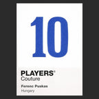 Ferenc Puskas 10 Football Shirt Frame Men's Hoodie – black close-up detail shot of the Ferenc Puskas 10 Football Players