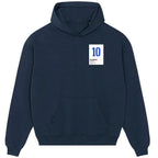 Ferenc Puskas hoodie – navy men's hoodie featuring the Ferenc Puskas Players Couture logo