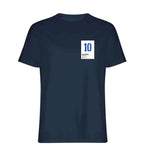 Ferenc Puskas 10 Football t-shirt – navy men's t-shirt featuring the Ferenc Puskas 10 Football Players Couture logo