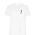 Ferenc Puskas 10 Football t-shirt – white men's t-shirt featuring the Ferenc Puskas 10 Football Players Couture logo