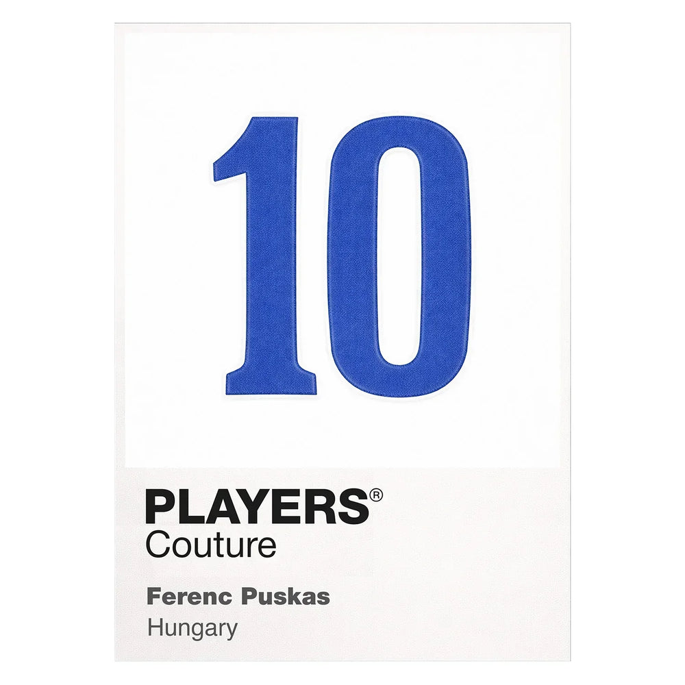 Ferenc Puskas 10 Football Shirt Frame Men's Hoodie – white close-up detail shot of the Ferenc Puskas 10 Football Players